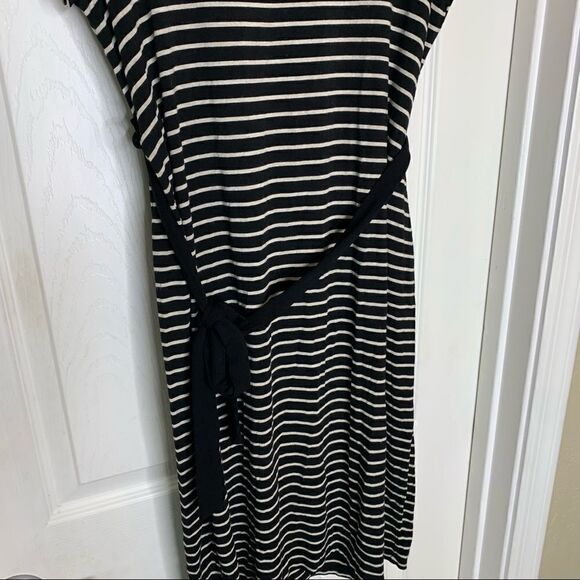 A Pea In The Pod Striped Batwing Sleeve Tie Dress Size Large - Picture 10 of 10